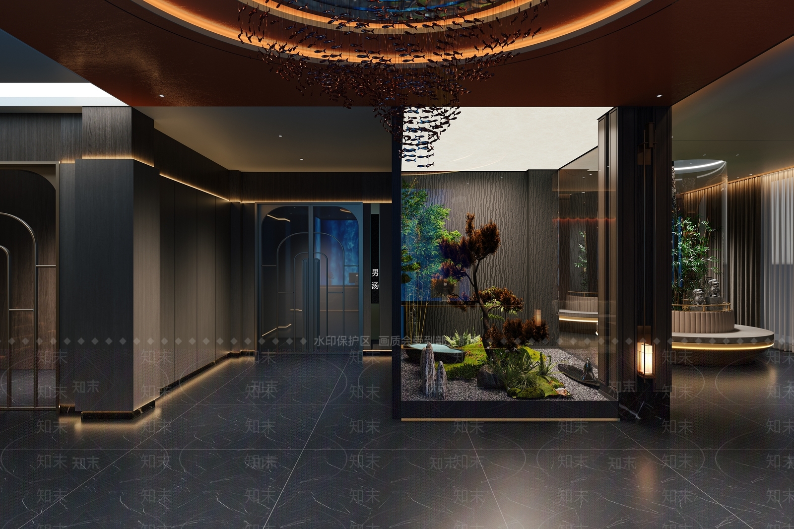 现代足浴店3D模型下载【ID:1184587336】