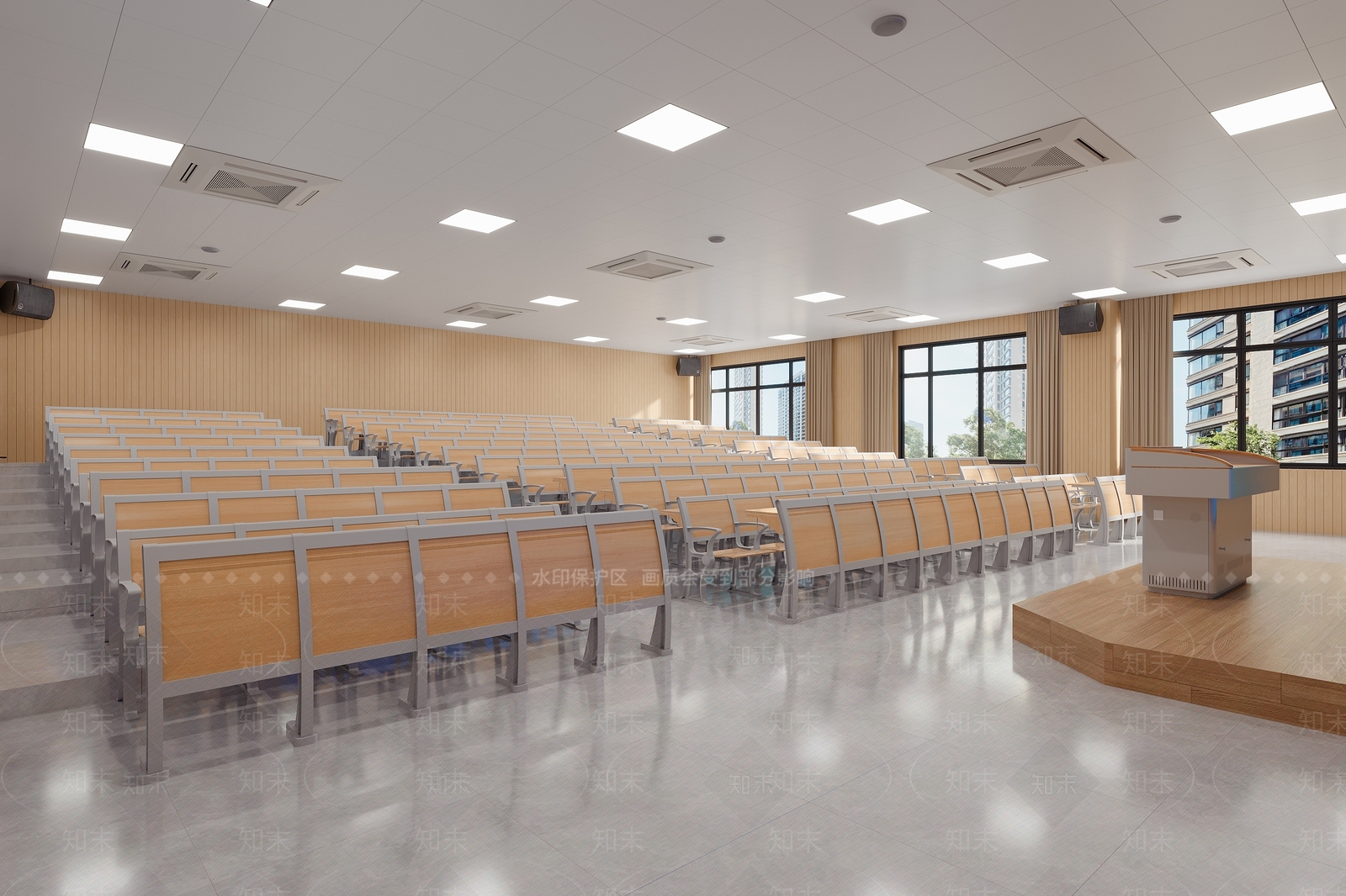 现代报告厅3D模型下载【ID:1215003728】