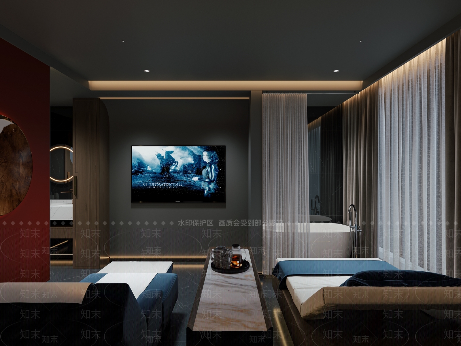 现代足浴店3D模型下载【ID:1184589045】