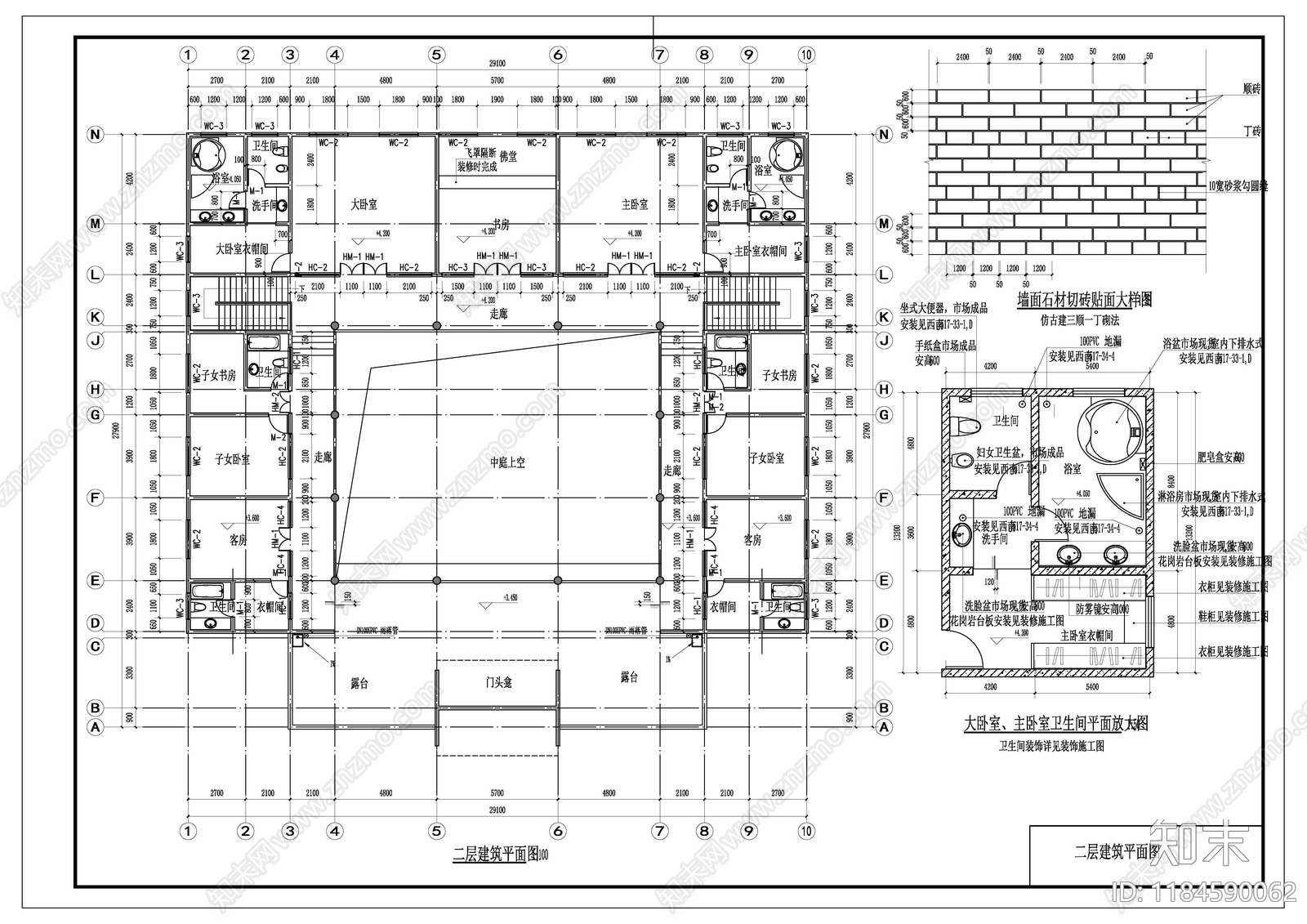 新中式中式古建cad施工图下载【ID:1184590062】