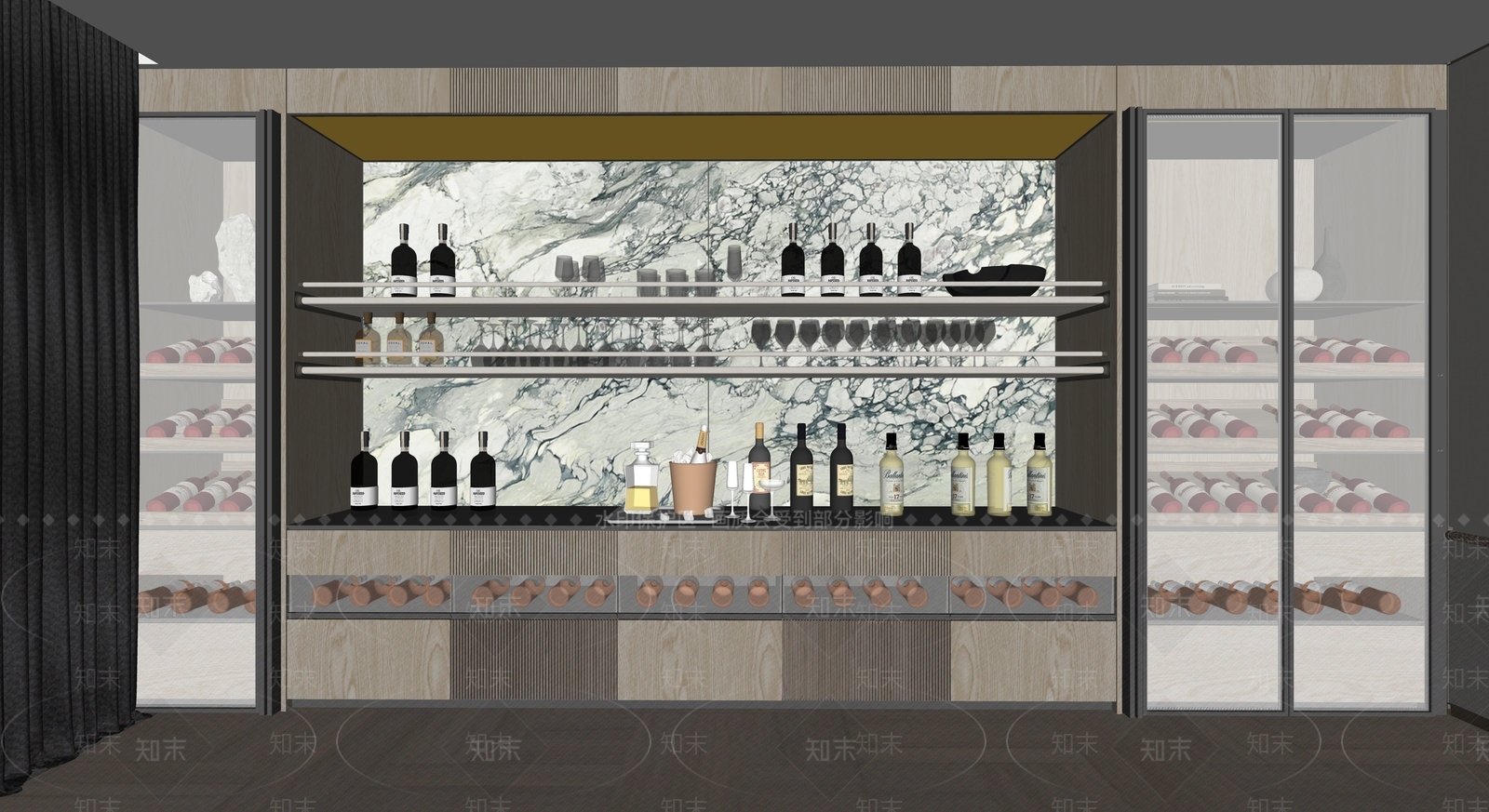 现代酒窖SU模型下载【ID:1184597453】