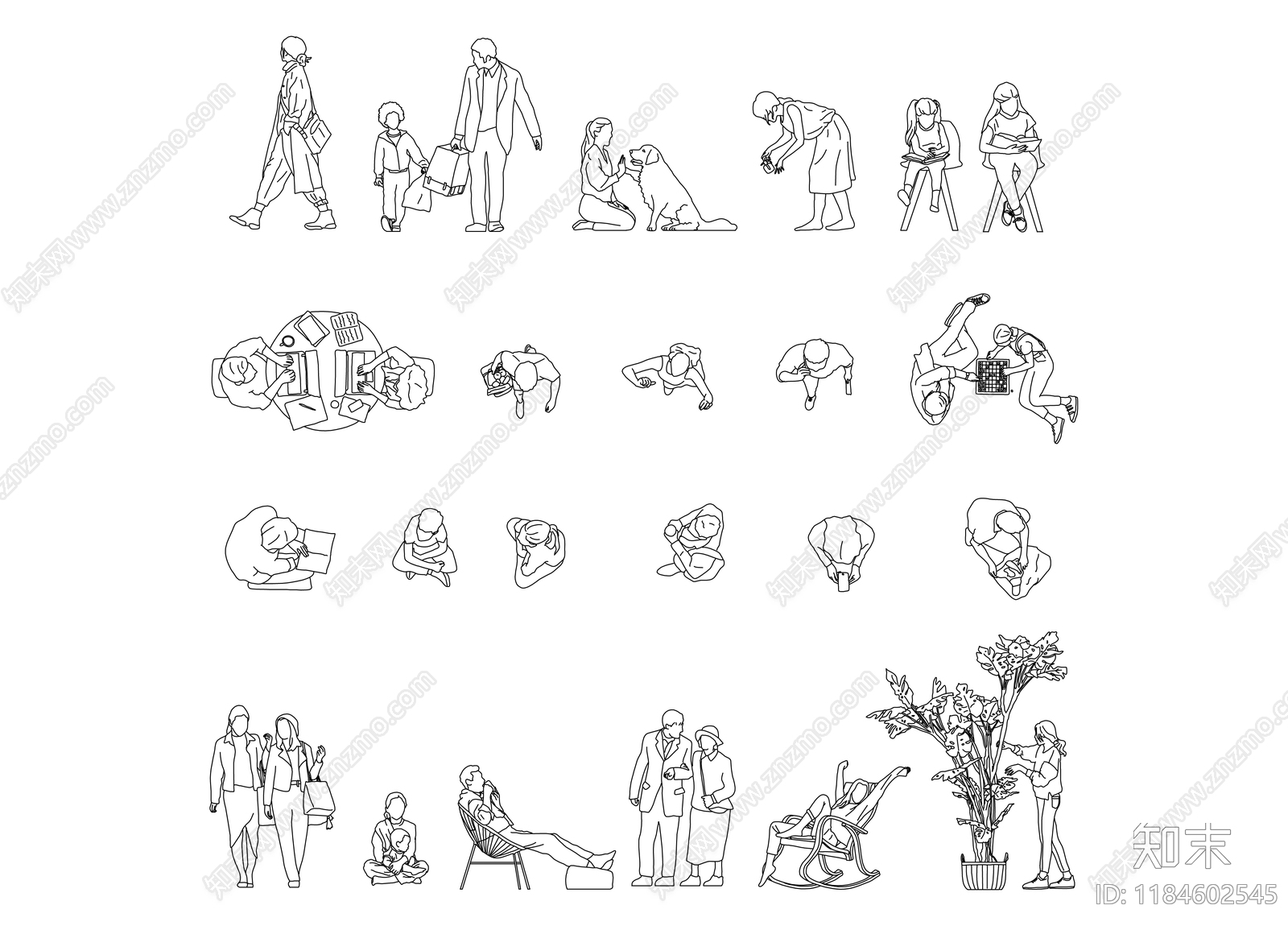 人物cad施工图下载【ID:1184602545】