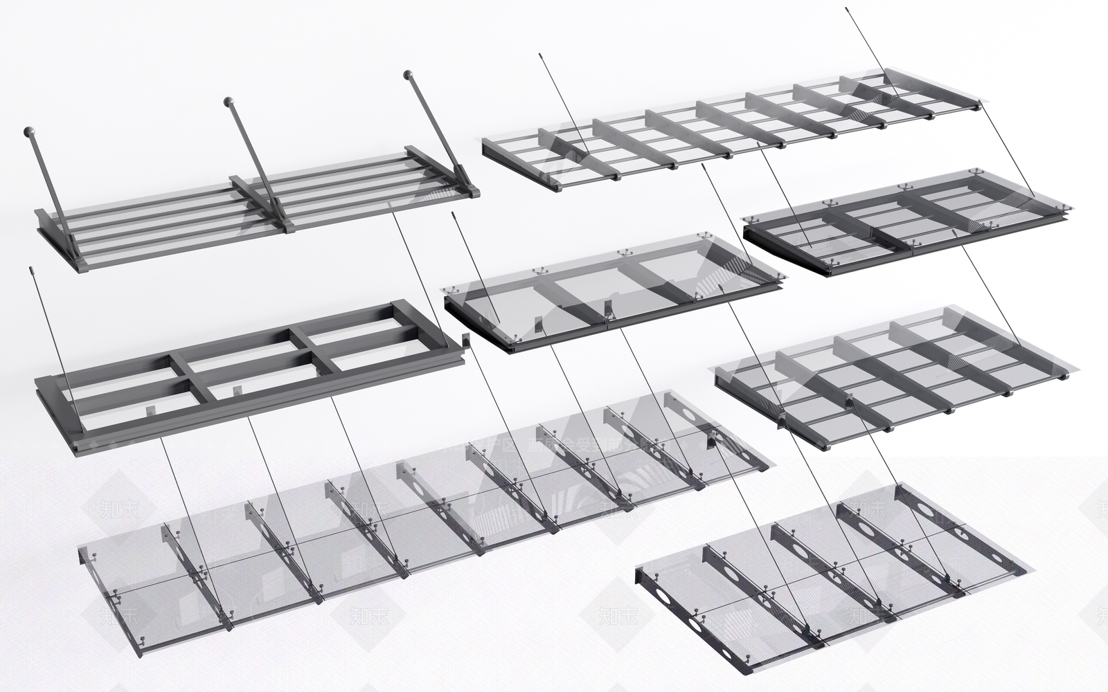 现代遮阳棚3D模型下载【ID:1184606669】