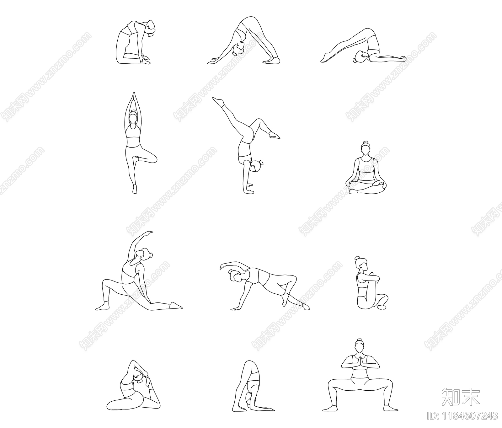 人物cad施工图下载【ID:1184607243】