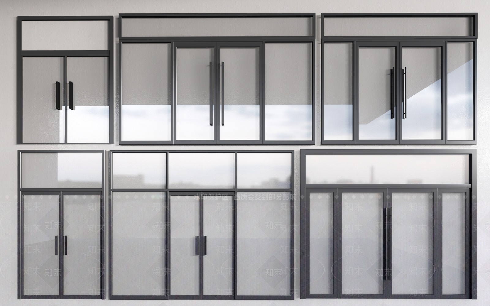 现代隔断3D模型下载【ID:1184607581】