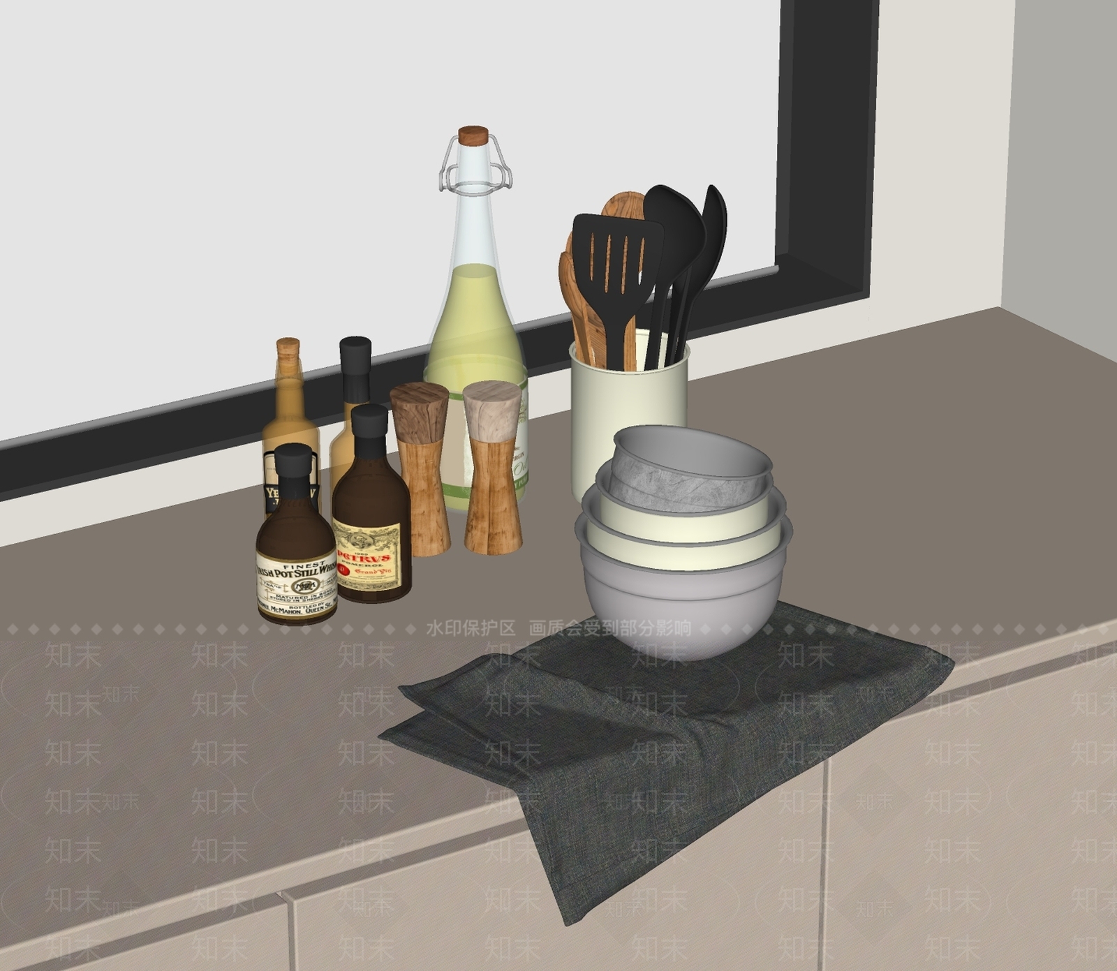 餐具SU模型下载【ID:1184609770】