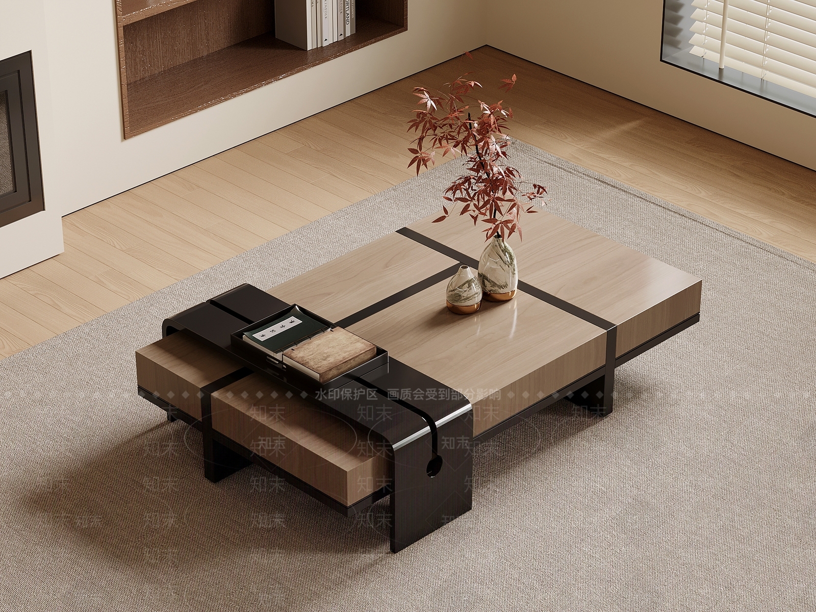 新中式茶几3D模型下载【ID:1184612101】