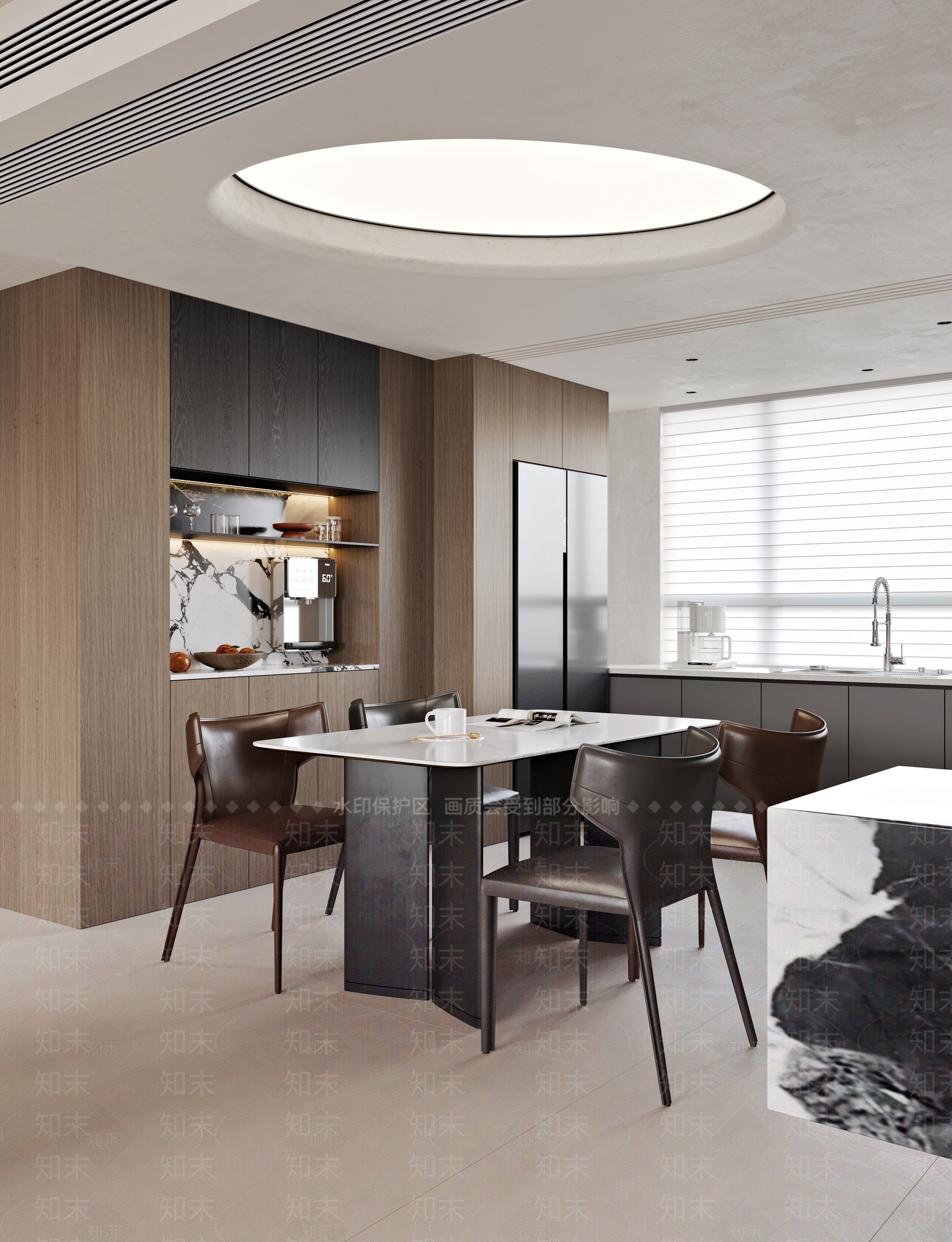 嵌入式餐边柜家居餐厅3D模型下载【ID:1227540485】