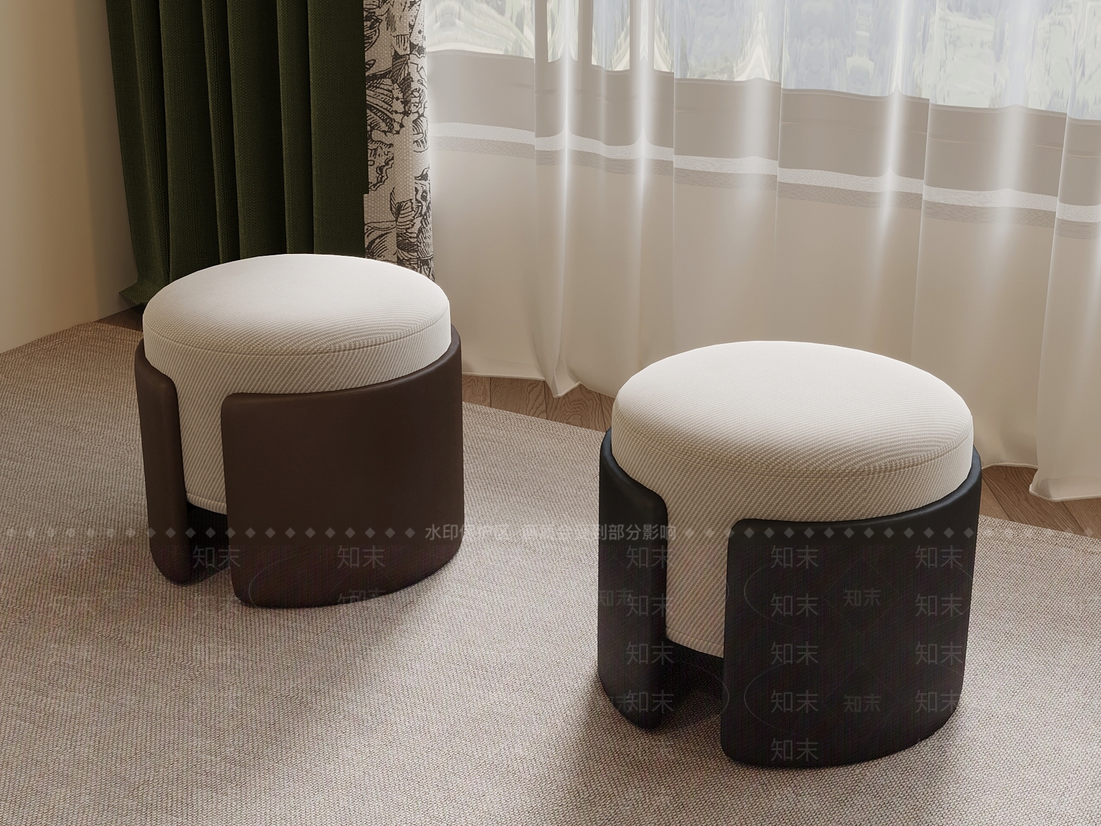 现代其他凳子3D模型下载【ID:1184616932】