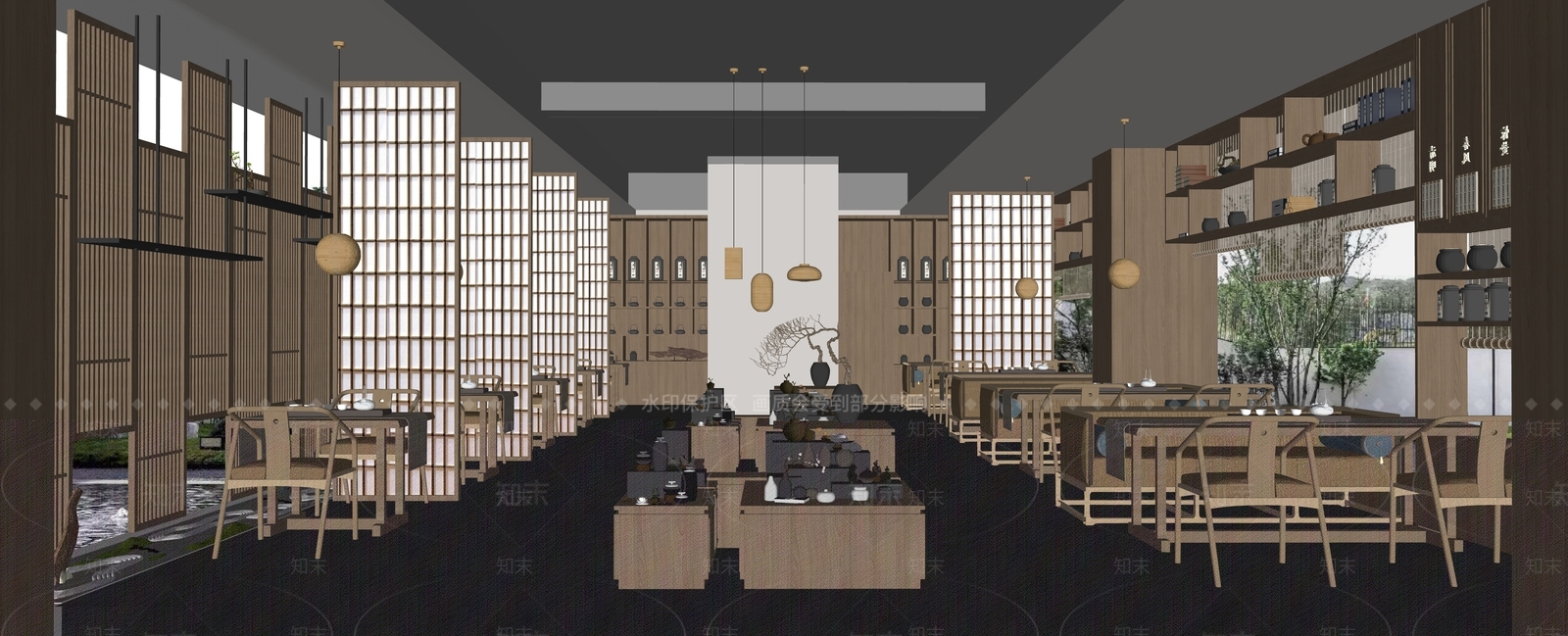 新中式其他店铺SU模型下载【ID:1184620159】