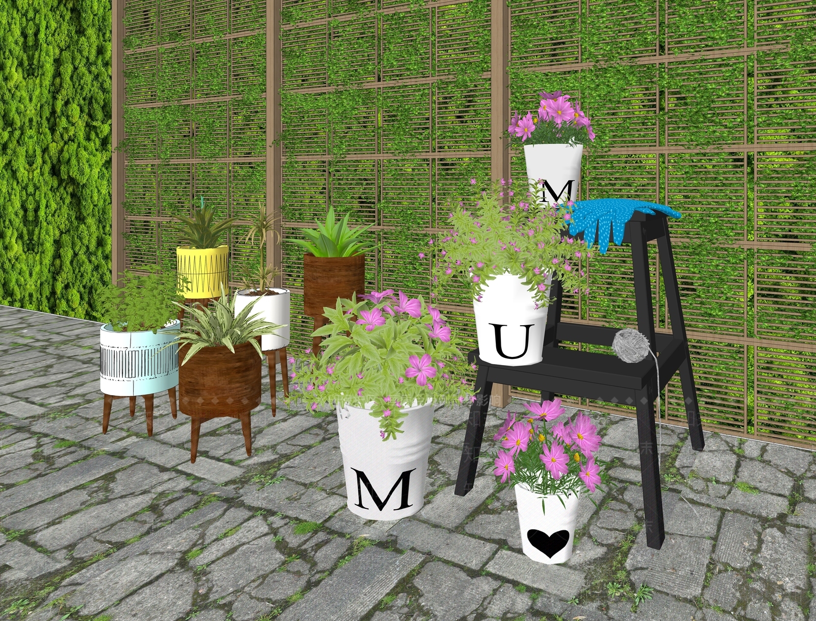 花草SU模型下载【ID:1184621244】