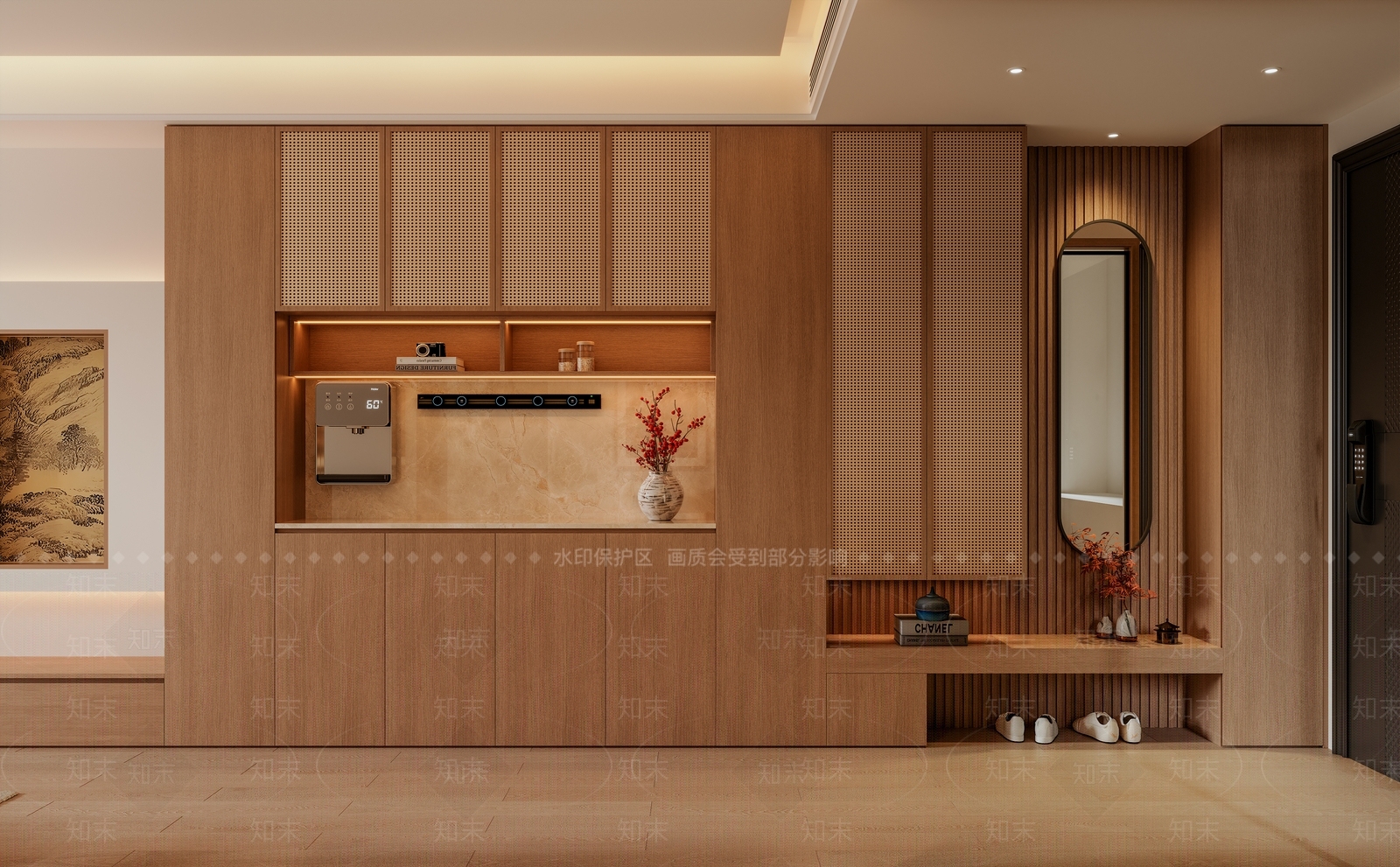 新中式鞋柜3D模型下载【ID:1184622738】