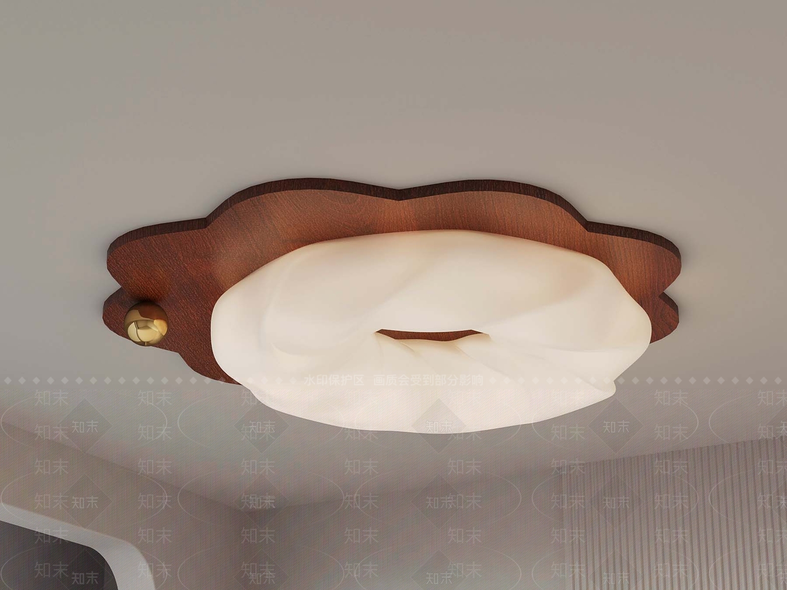 现代吸顶灯3D模型下载【ID:1184623779】