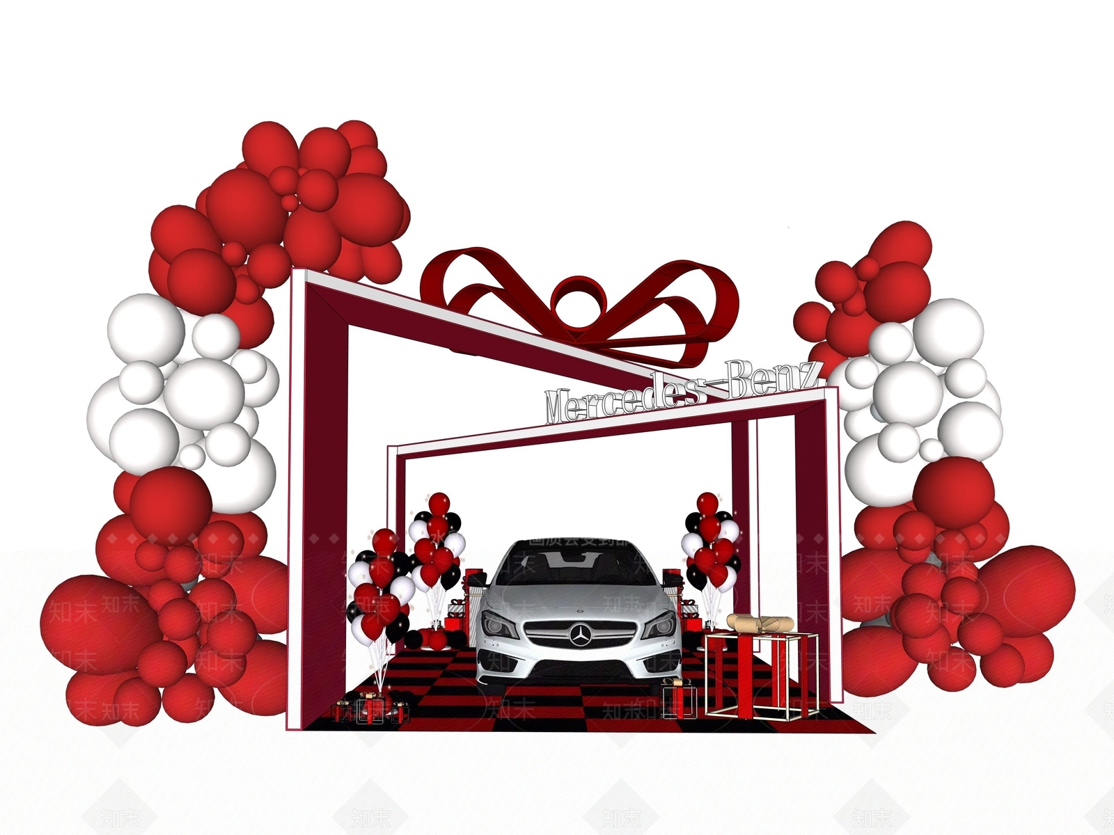 现代汽车4S店SU模型下载【ID:1184629843】