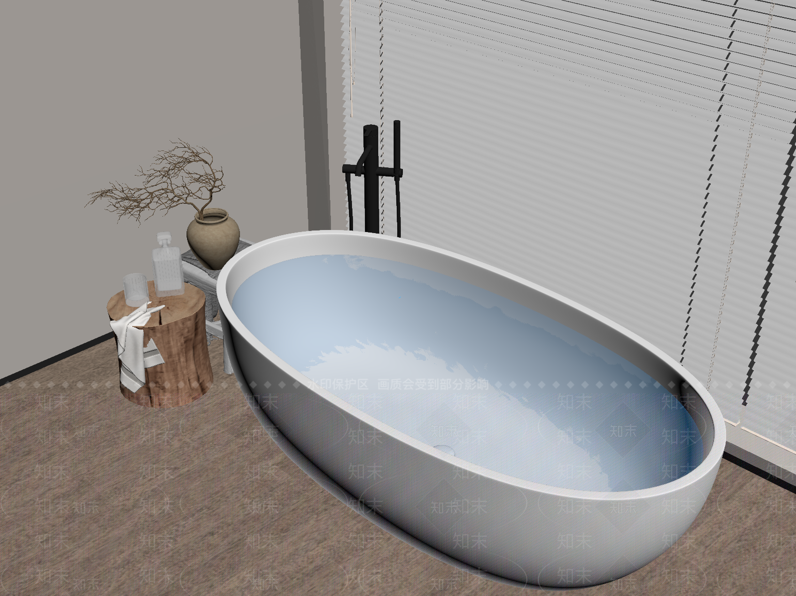 浴缸SU模型下载【ID:1184632572】