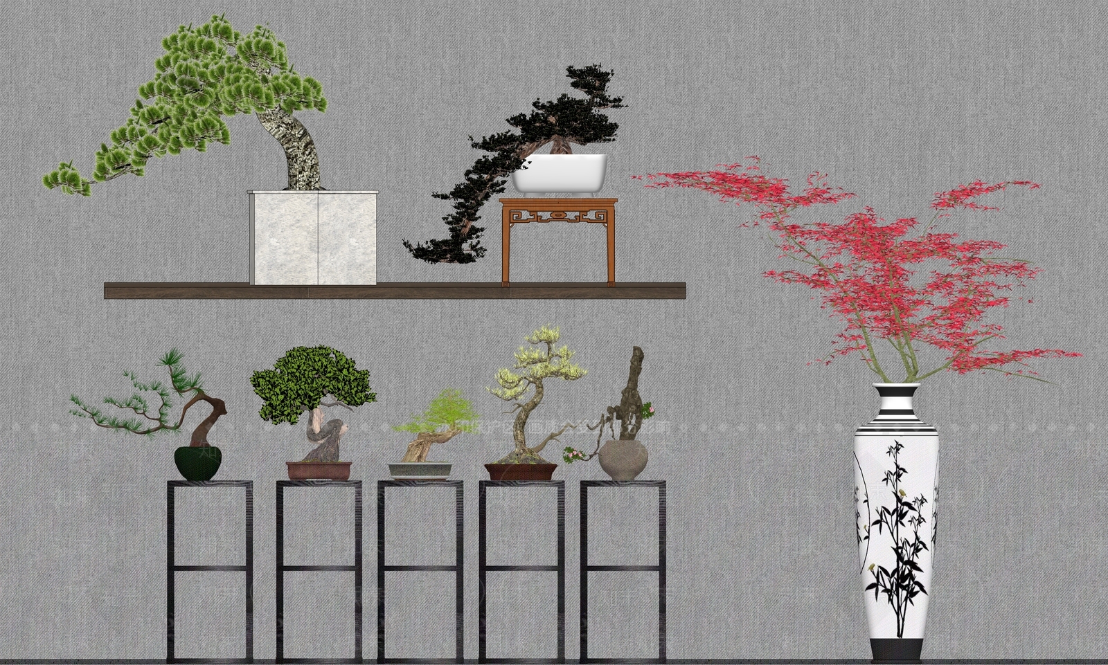 植物组合SU模型下载【ID:1184633539】