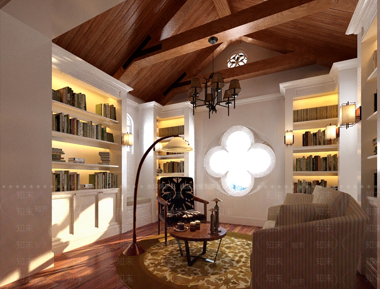 现代书房3D模型下载【ID:1184634475】
