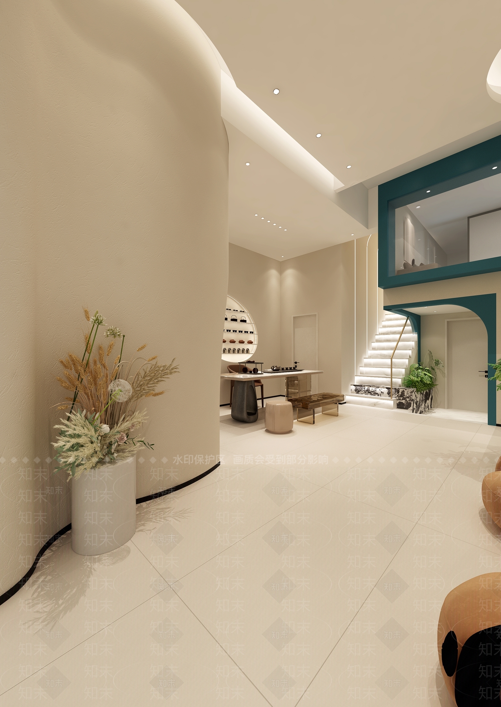 现代茶室3D模型下载【ID:1215005633】