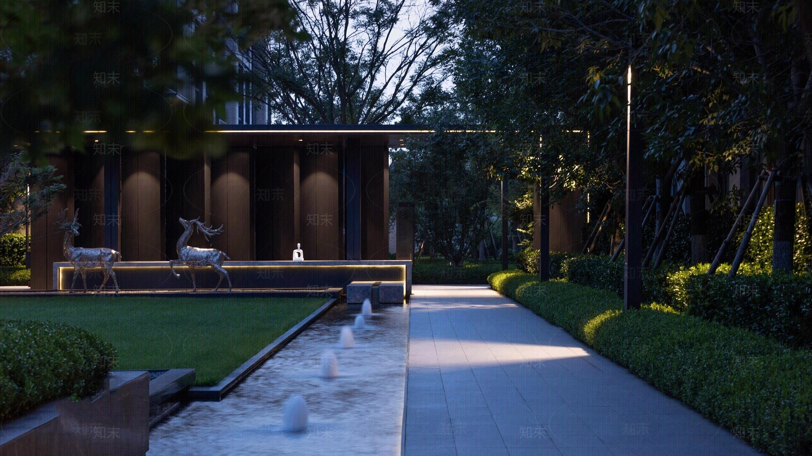 现代小区外景贴图下载【ID:1184637846】