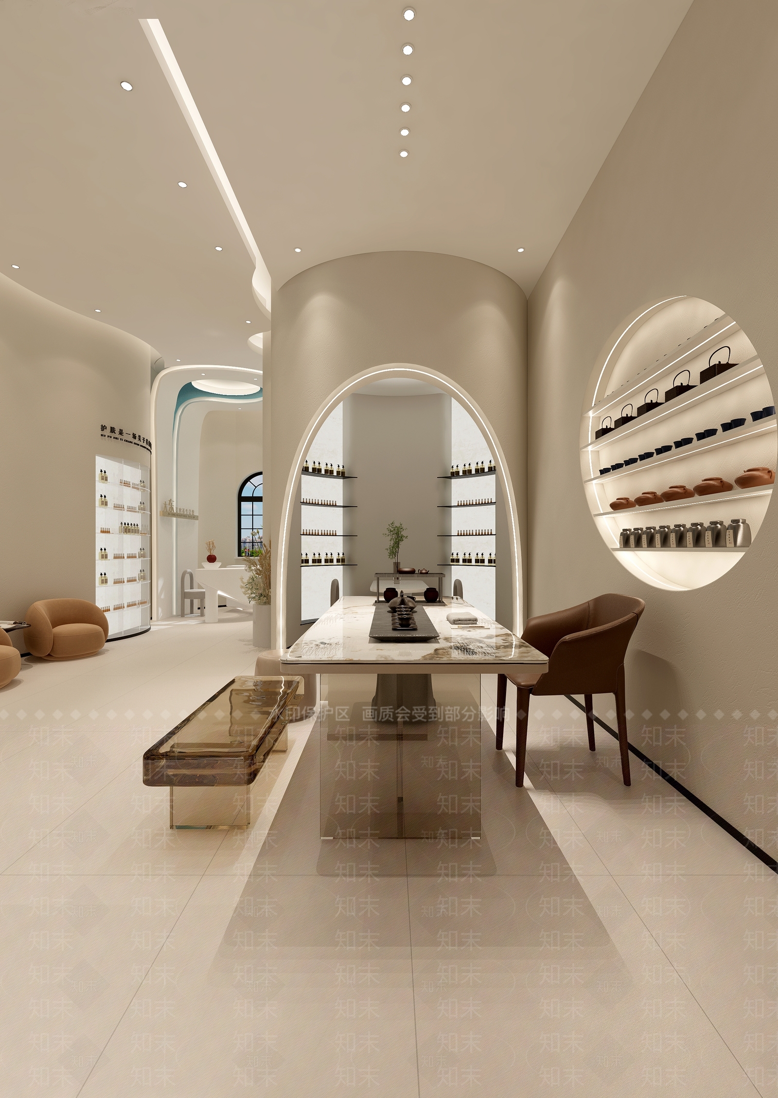 现代奶油美容院3D模型下载【ID:1184638699】