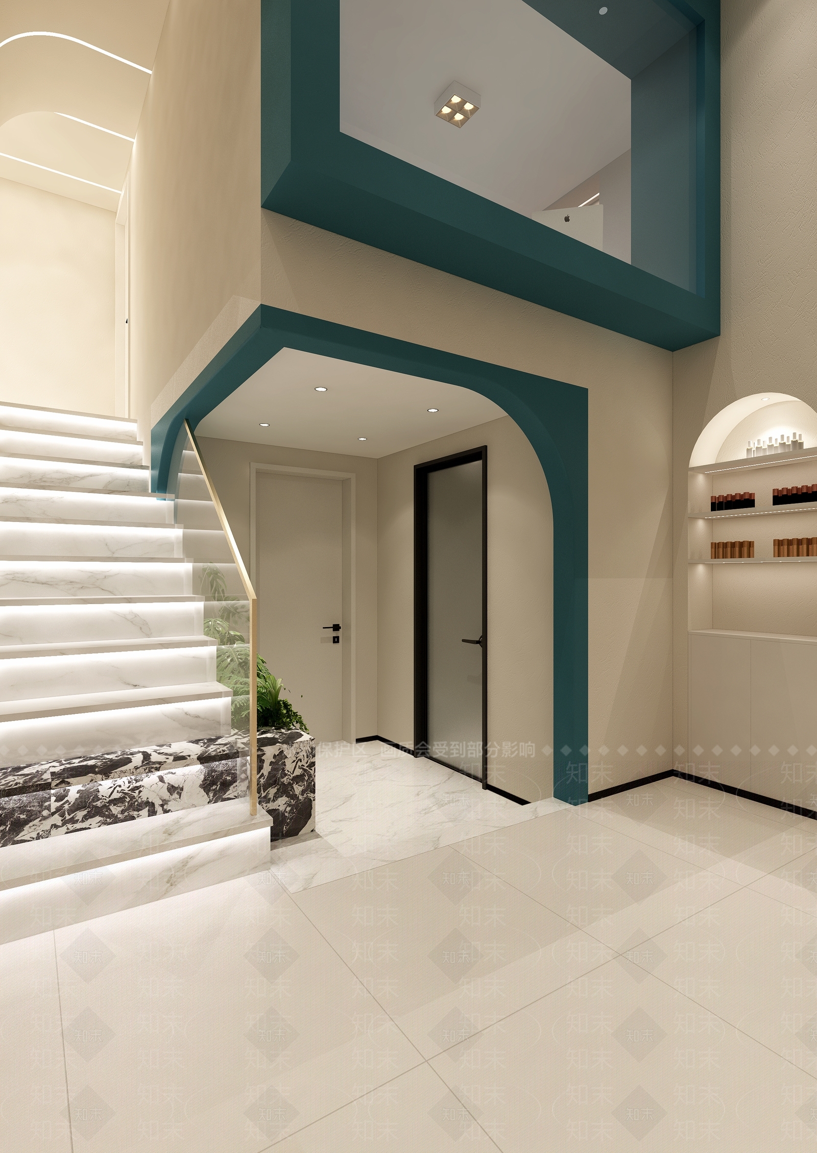 现代奶油美容院3D模型下载【ID:1184639526】
