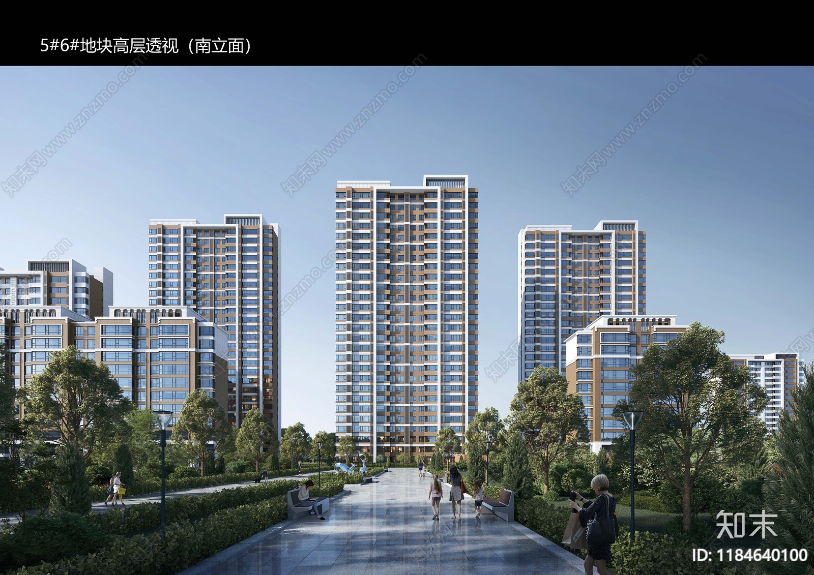 现代小区建筑下载【ID:1184640100】