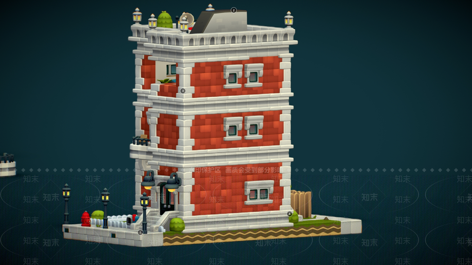 现代艺术风格建筑3D模型下载【ID:1184641939】