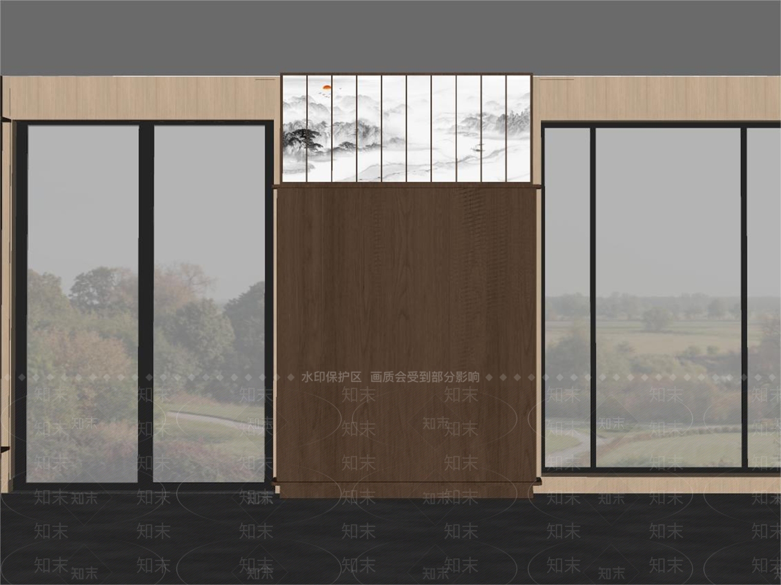 新中式现代储物柜SU模型下载【ID:1184644409】