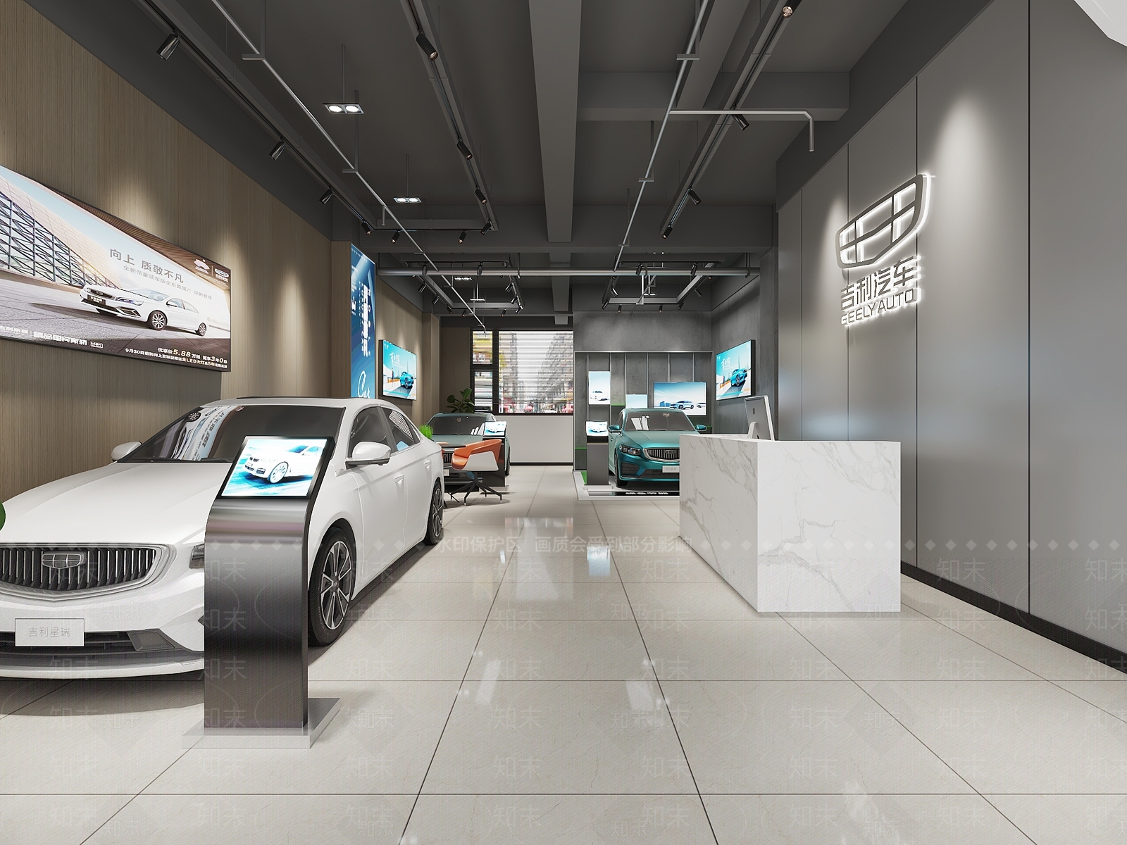 现代车类展厅3D模型下载【ID:1184652270】