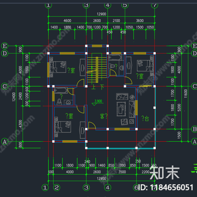 现代家装施工图下载【ID:1184656051】