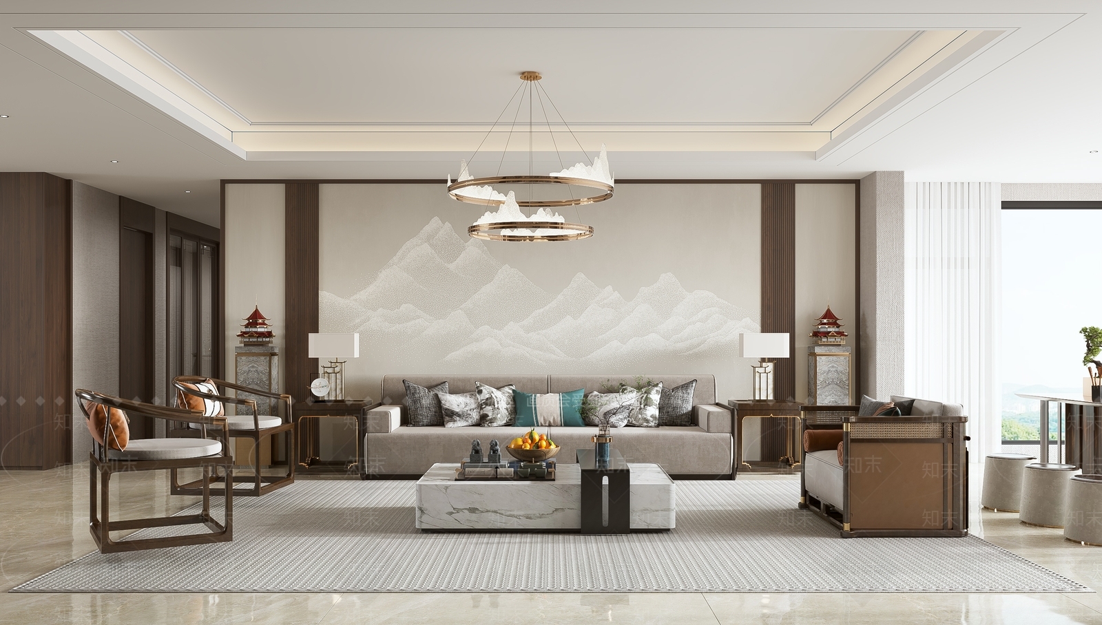 美式欧式书房3D模型下载【ID:1184656315】
