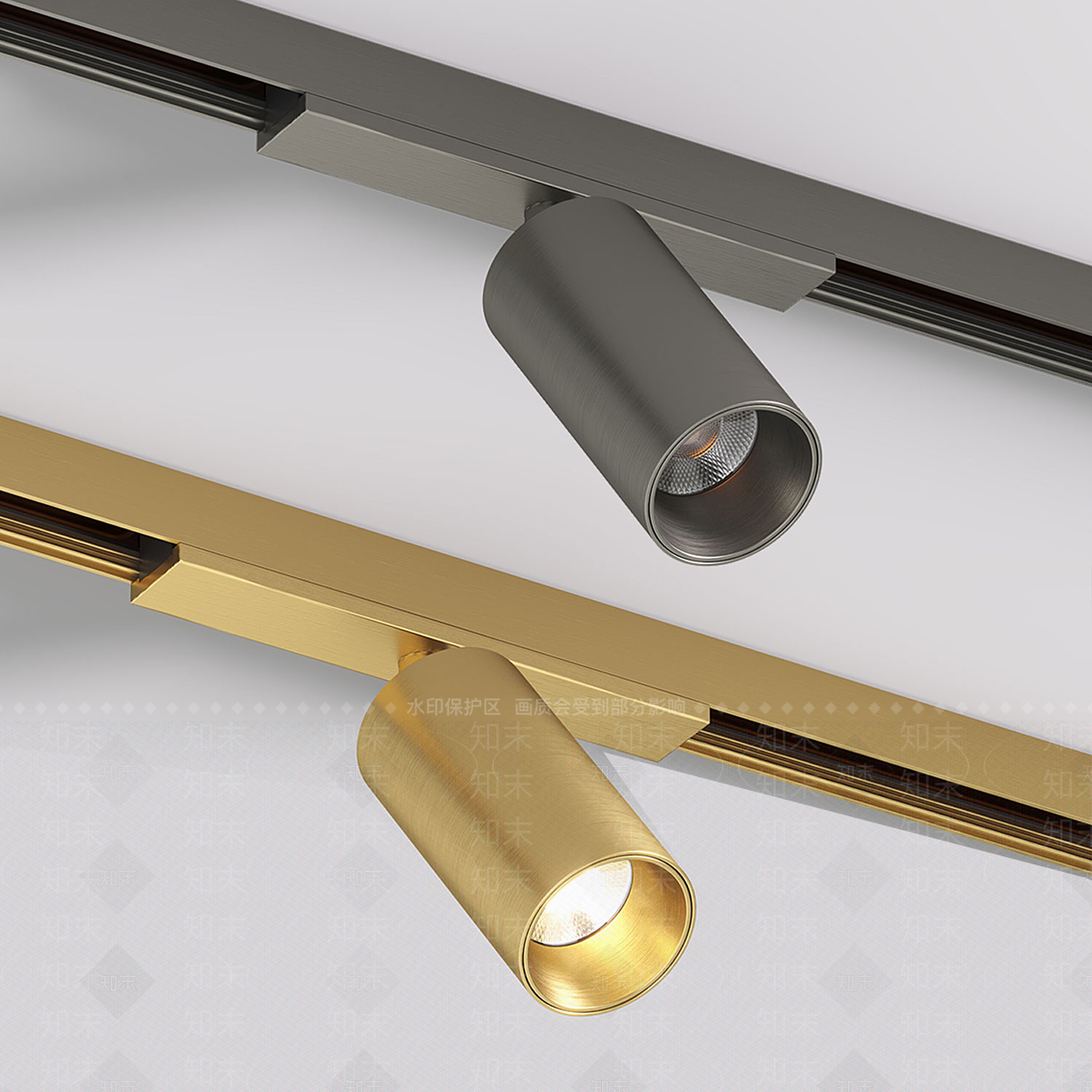 现代筒灯射灯组合3D模型下载【ID:1184657387】