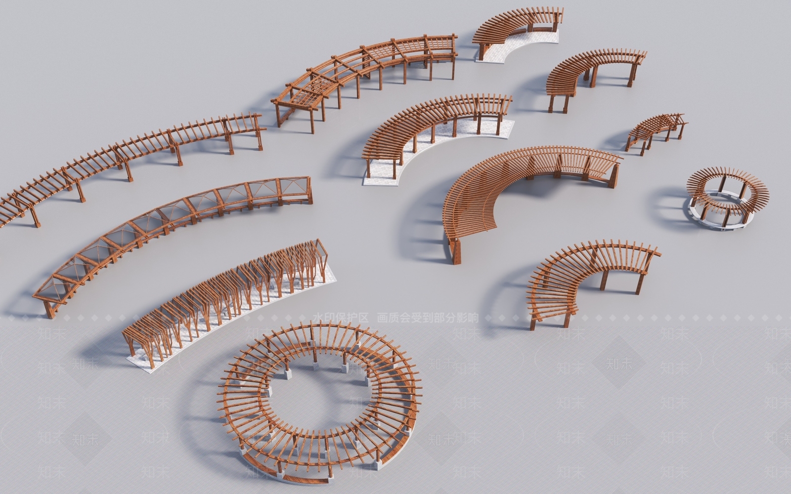 现代花架3D模型下载【ID:1184657915】