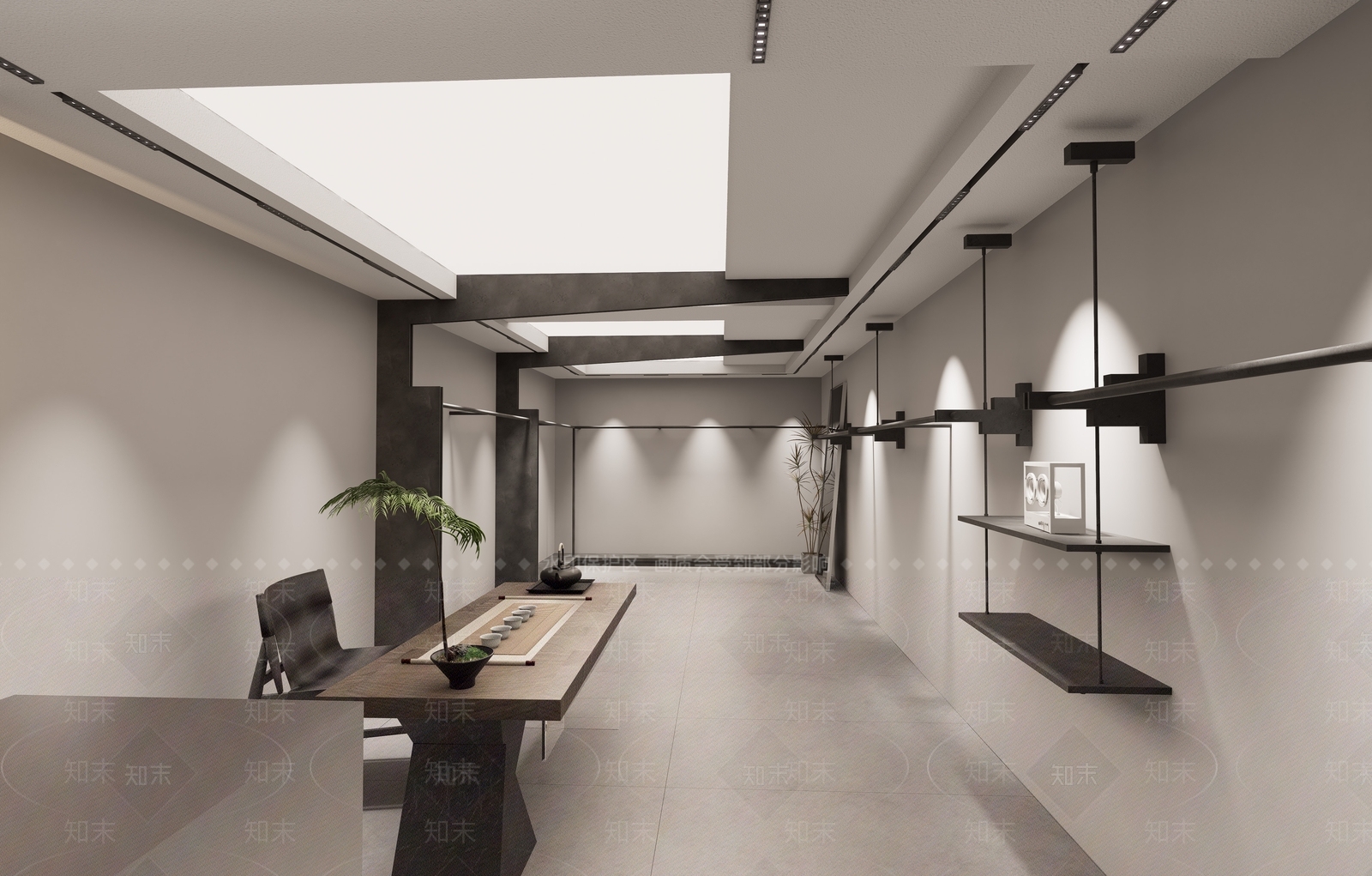 现代极简服装店SU模型下载【ID:1184658075】