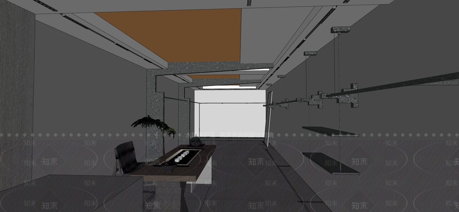 现代极简服装店SU模型下载【ID:1184658075】