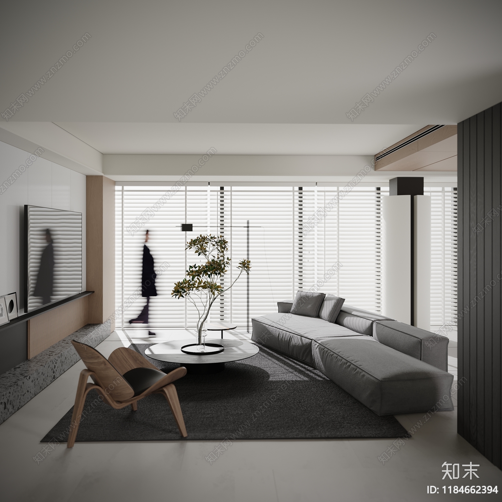 现代轻奢家居客厅3D模型下载【ID:1184662394】