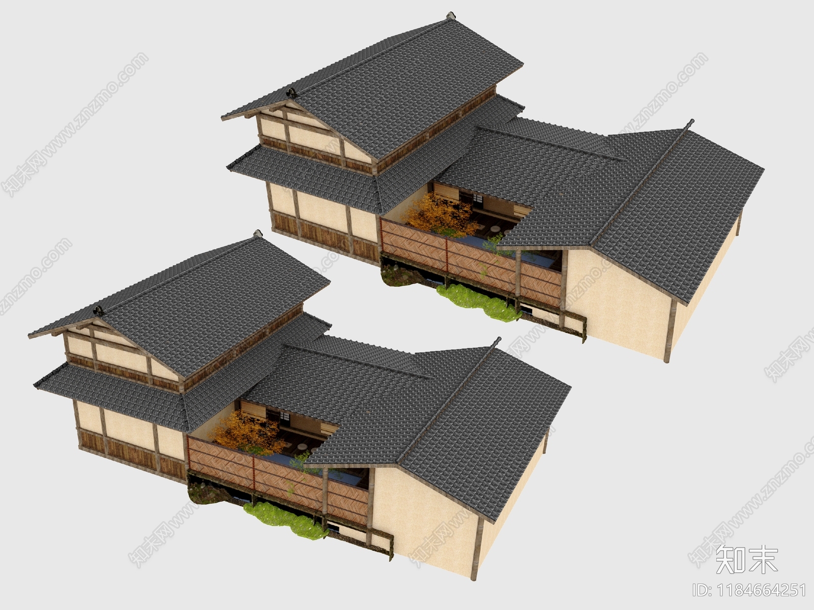 现代古建3D模型下载【ID:1184664251】