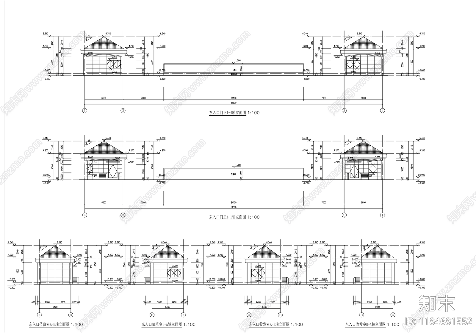 法式现代学校建筑cad施工图下载【ID:1184681552】