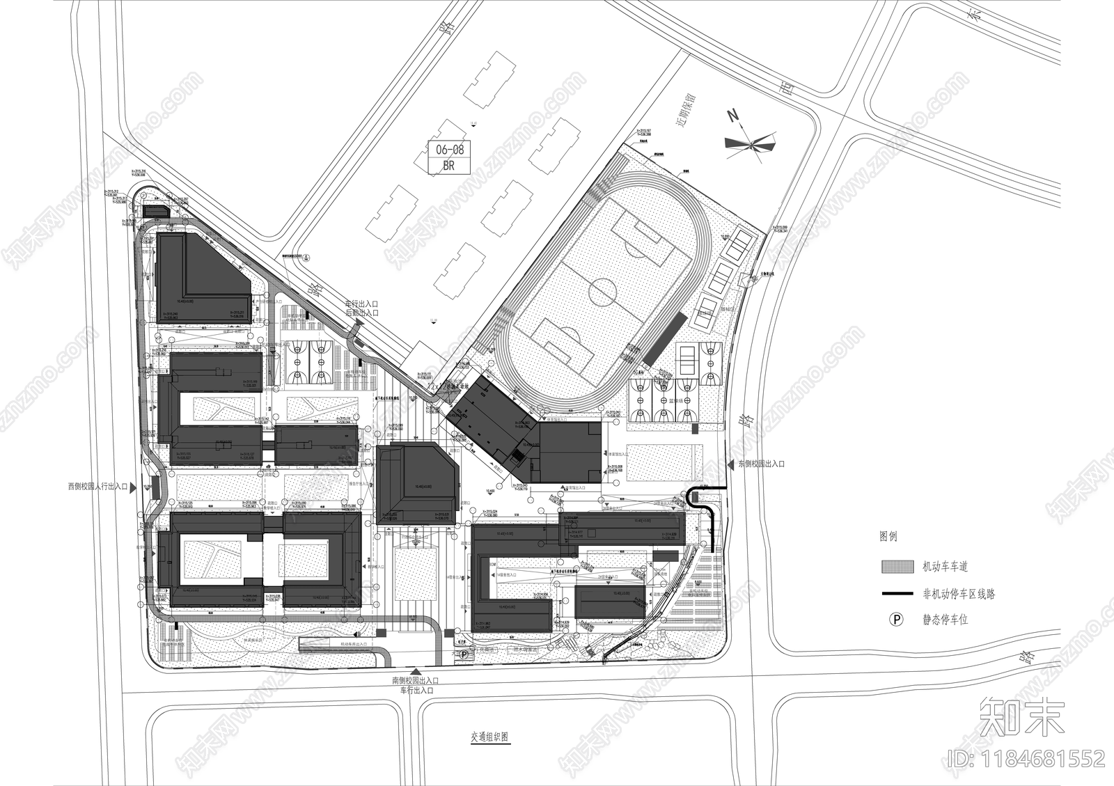 法式现代学校建筑施工图下载【ID:1184681552】