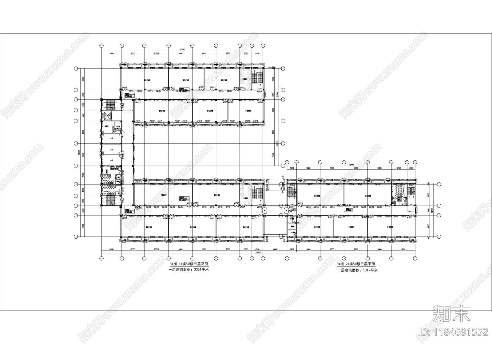 法式现代学校建筑cad施工图下载【ID:1184681552】