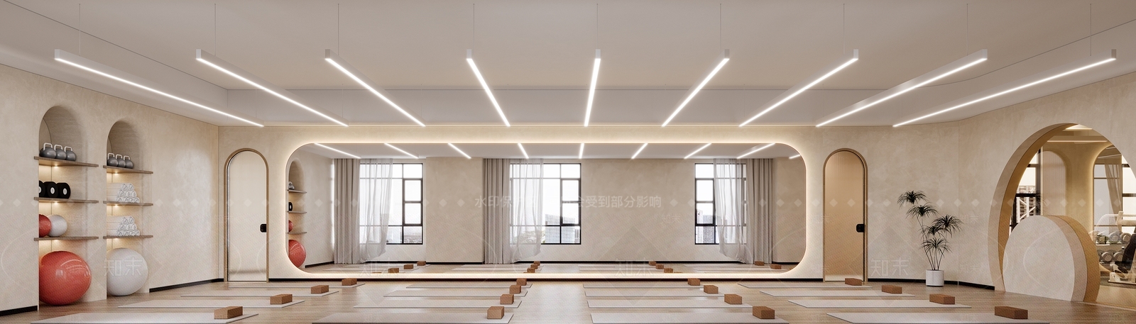 侘寂瑜伽室SU模型下载【ID:1184681813】