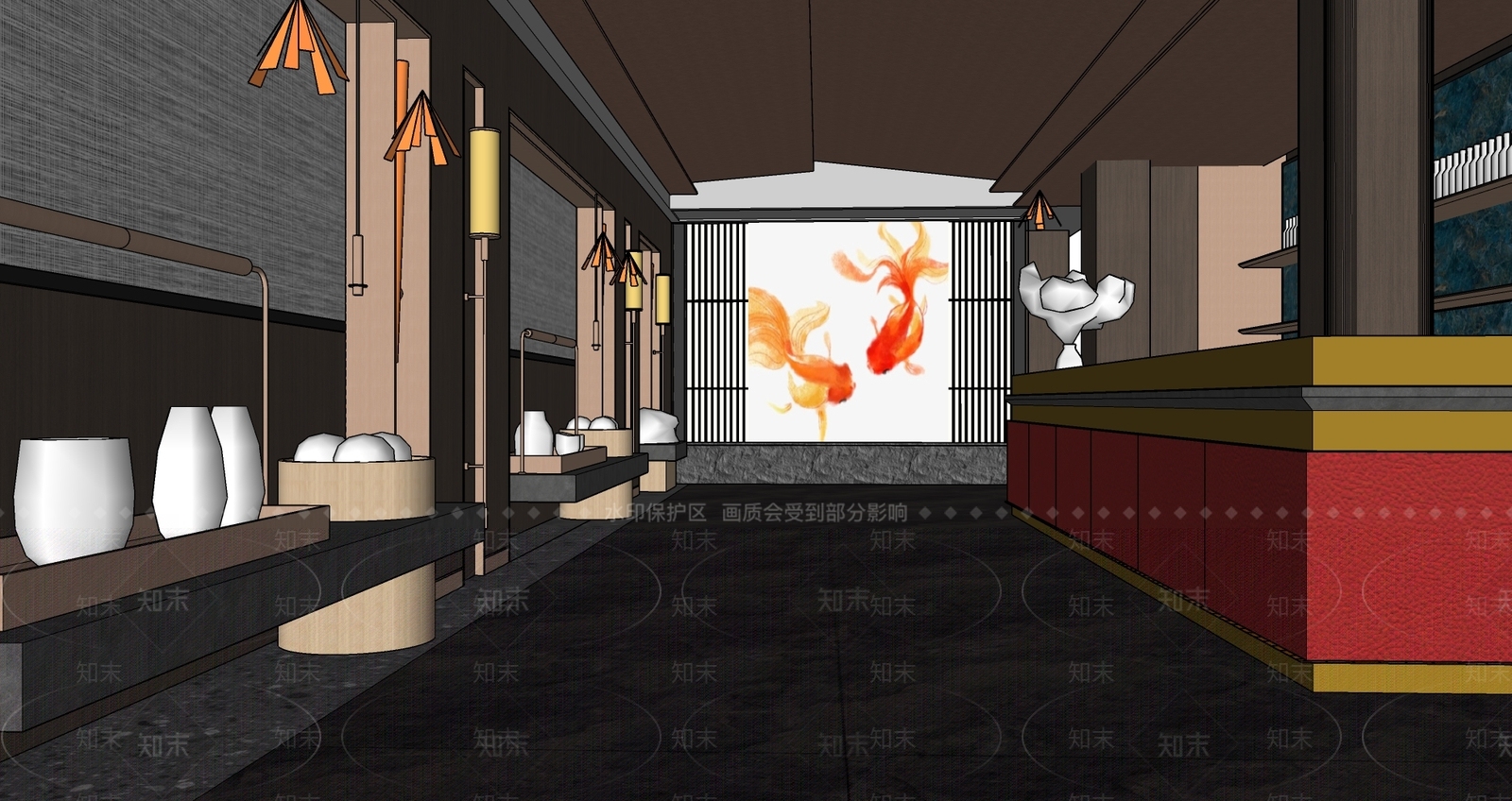 中式中餐厅SU模型下载【ID:1184683009】