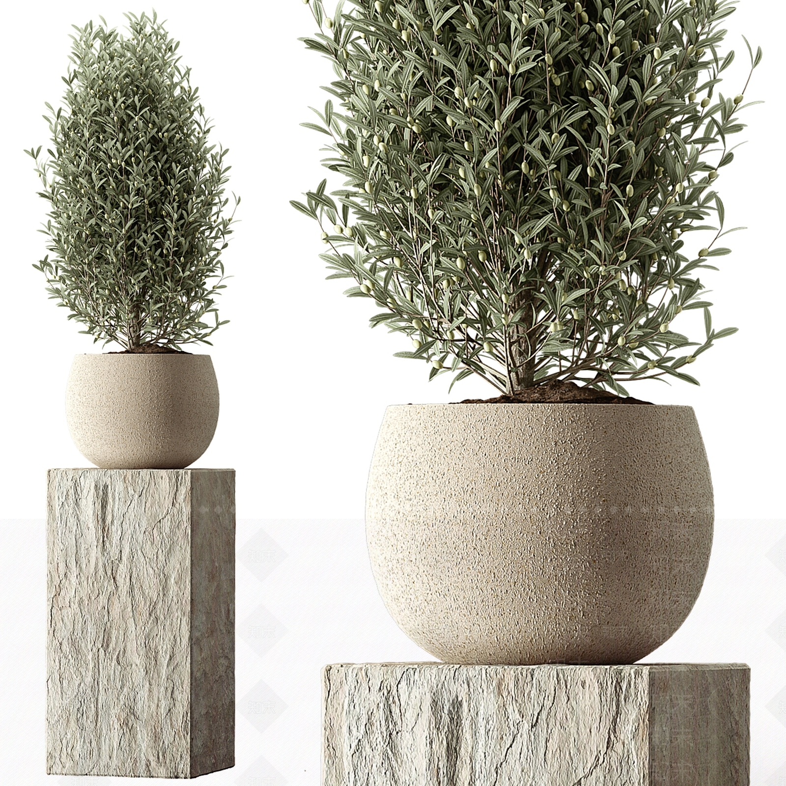 现代欧式花钵3D模型下载【ID:1184690162】