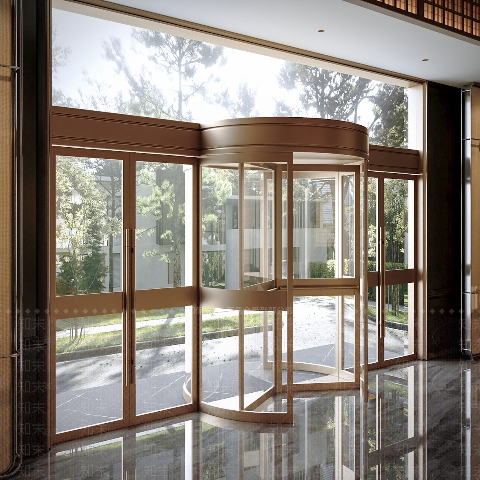 现代旋转门3D模型下载【ID:1184691270】