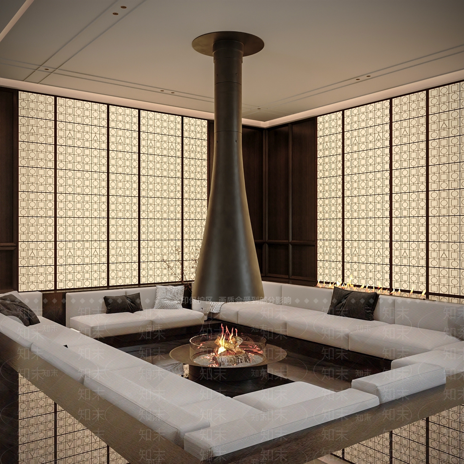 现代休息区3D模型下载【ID:1184691454】