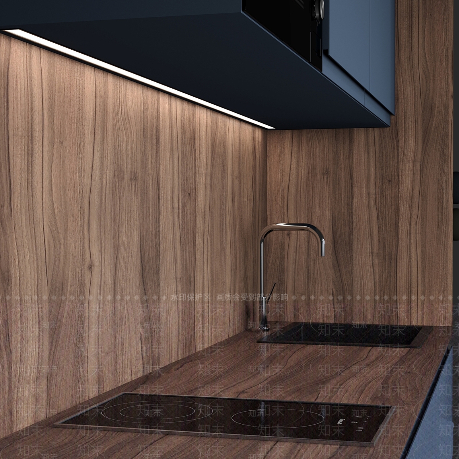现代新中式餐边柜3D模型下载【ID:1184696299】