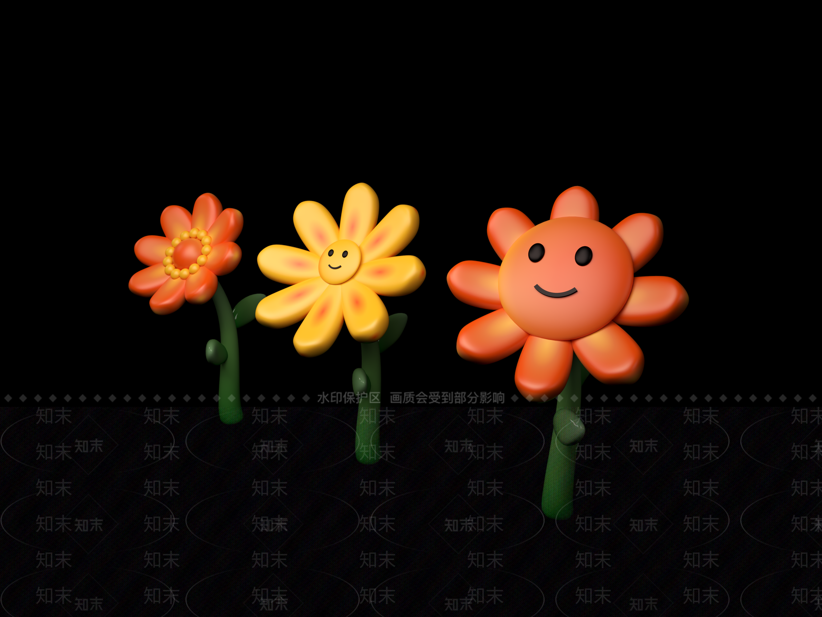 花草组合3D模型下载【ID:1184697009】