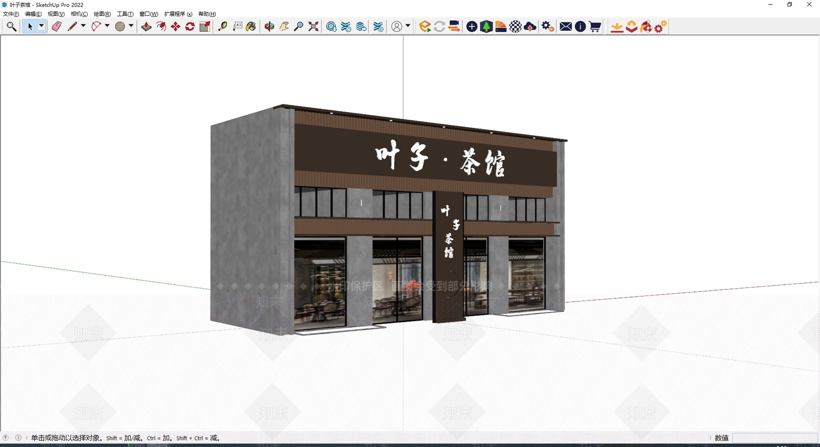 新中式门头SU模型下载【ID:1184697651】
