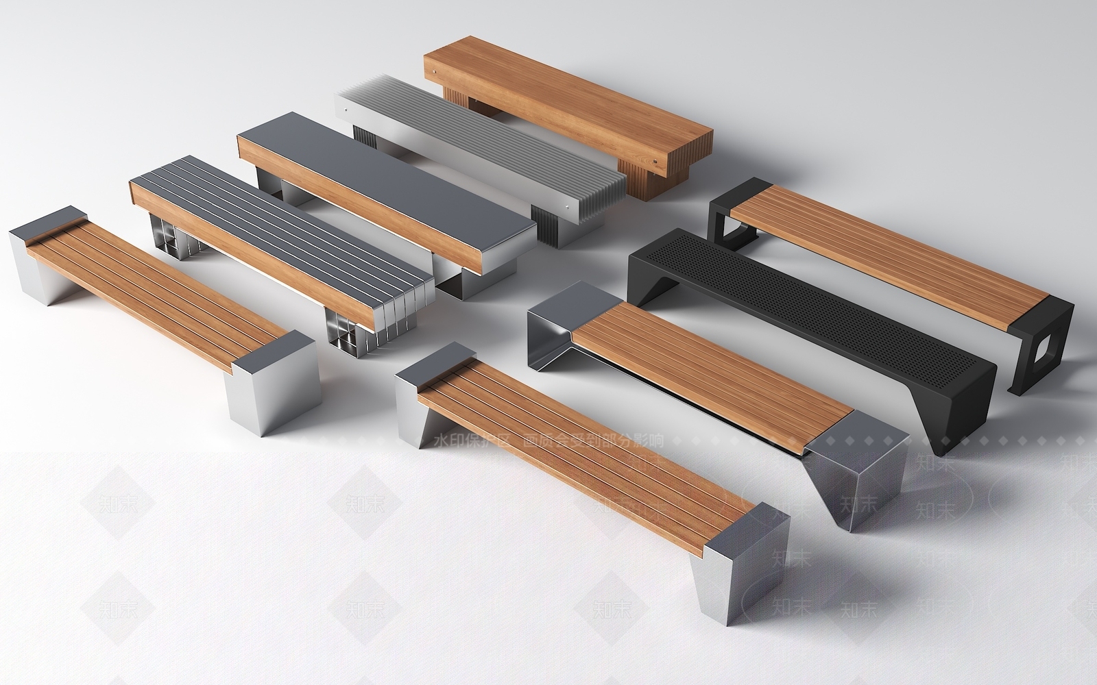 现代景观座椅3D模型下载【ID:1184698436】