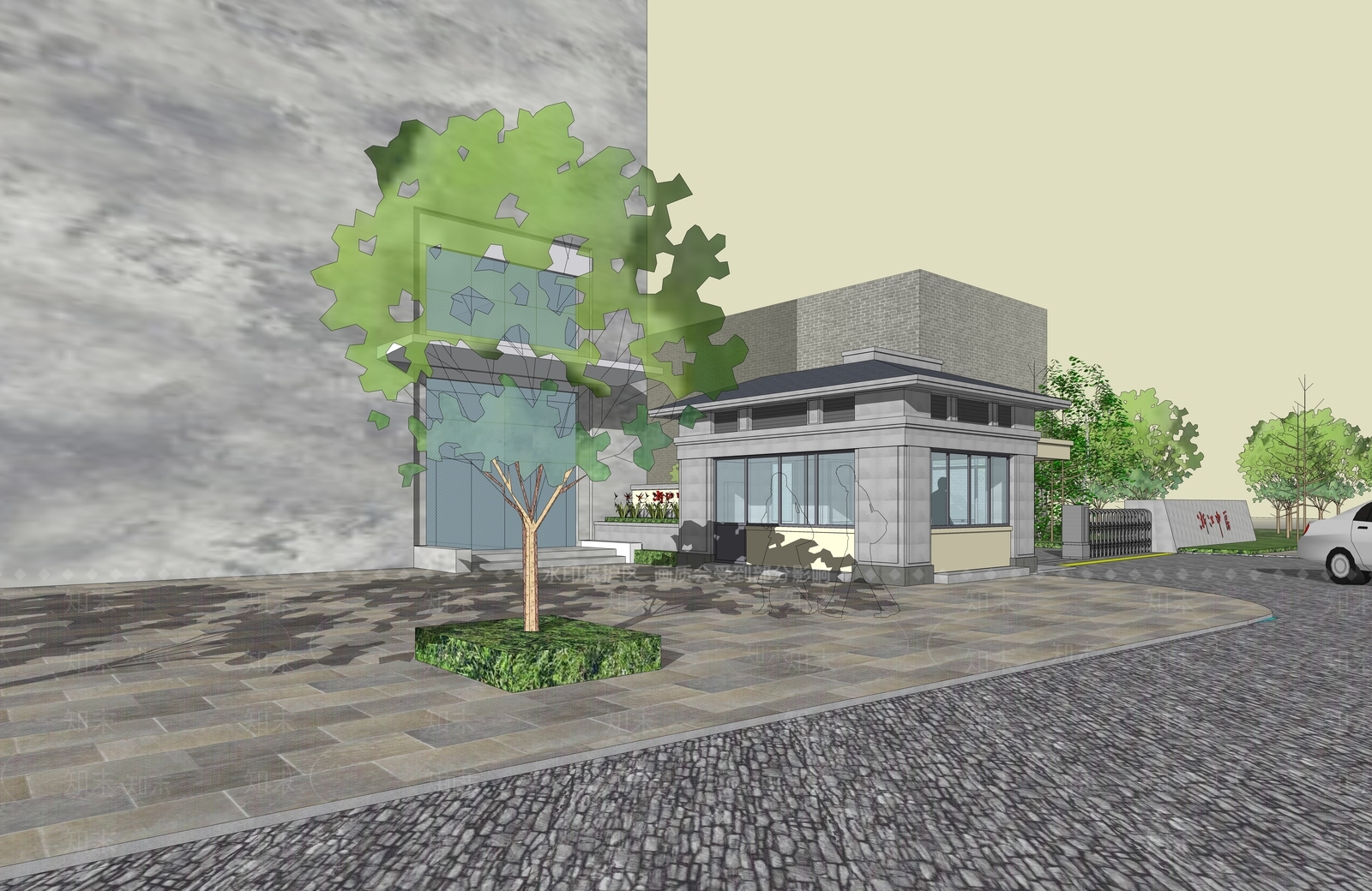 现代小公建SU模型下载【ID:1184699296】